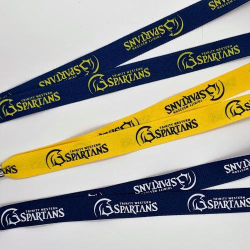 Lanyard 3/4" Spartans Navy / Yellow Font