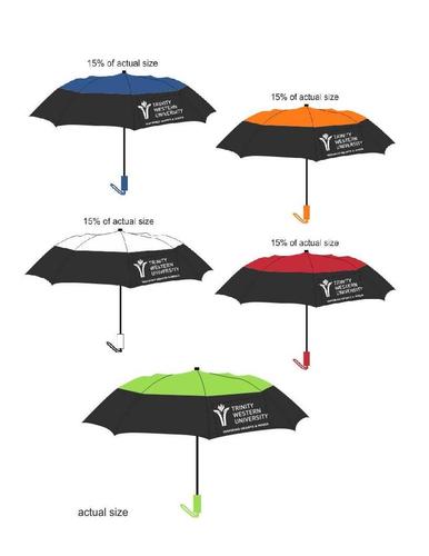 Umbrella Colour Top Folding 46" Arc TWU Logo