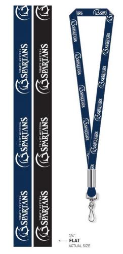 Lanyard 3/4" Spartans Navy / White Font