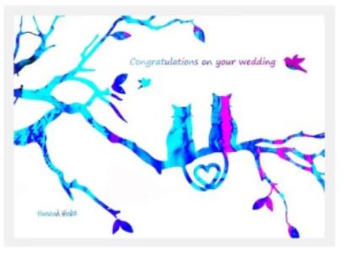 Greeting Card Wedding Cats