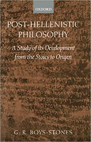 Post Hellenistic Philosophy