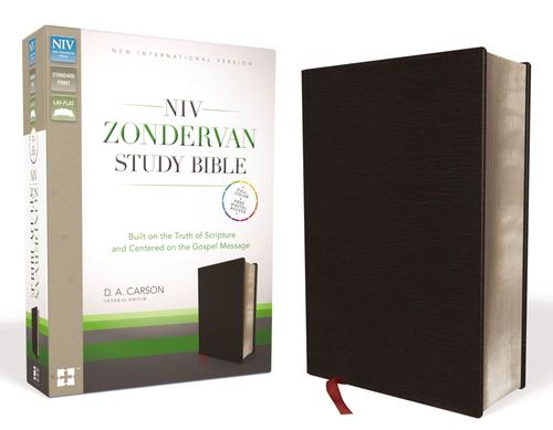 Niv Zondervan Study Bible, Bonded Leather, Black