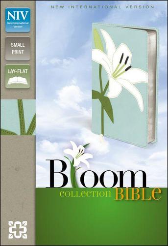 Niv, Bloom Collection Bible, Compact, Leathersoft, White/Blu