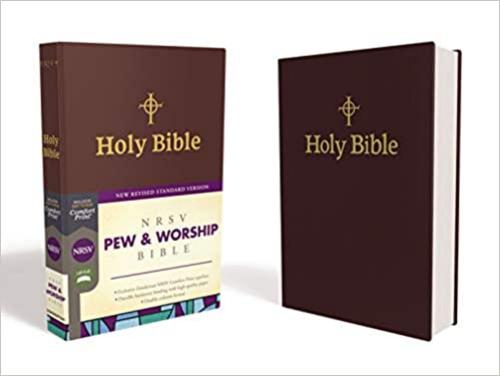 Nrsv, Pew And Worship Bible, Hardcover, Burgundy, Comfort Pr
